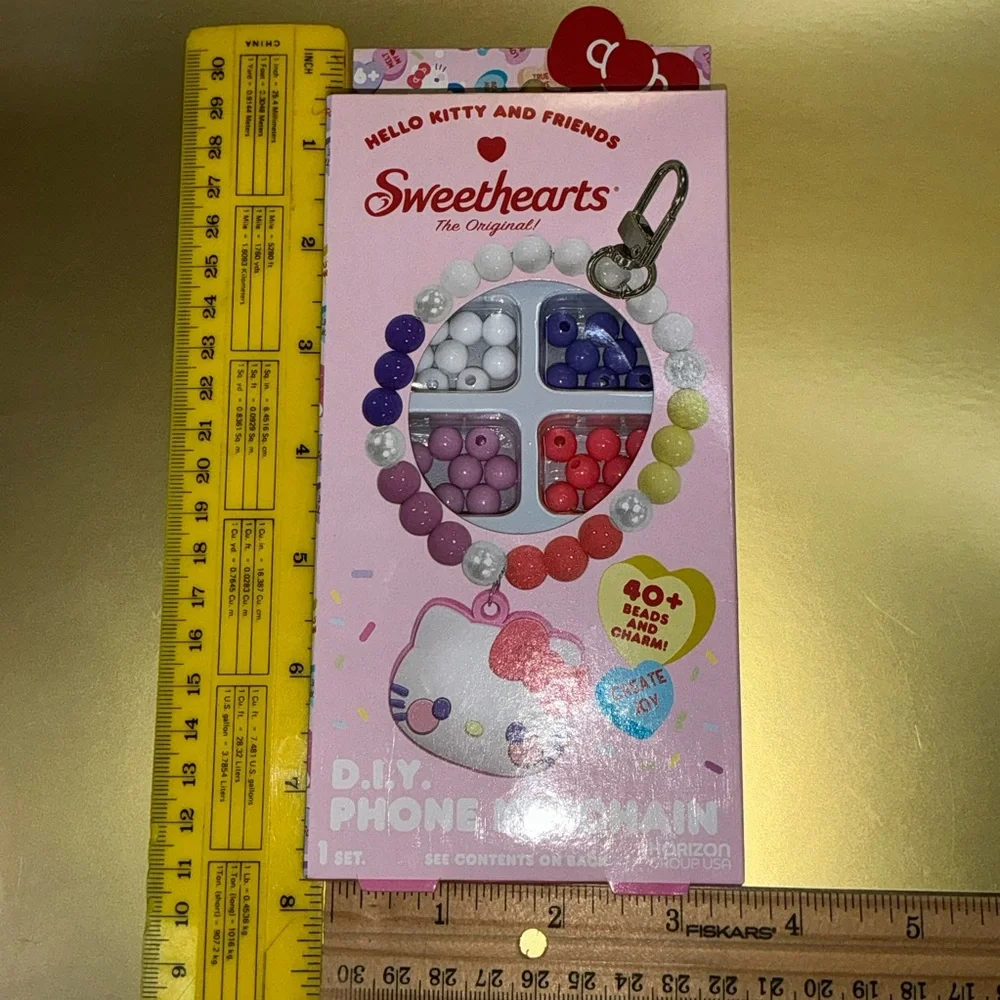 Hello Kitty Own Customize DIY Phone Keychain or Jewelry Beads of Multicolor